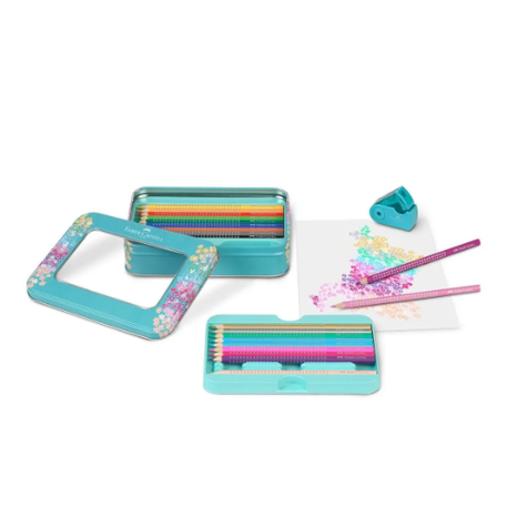 Lápis de cor Faber-Castell sparkle com 21 unidades + afia