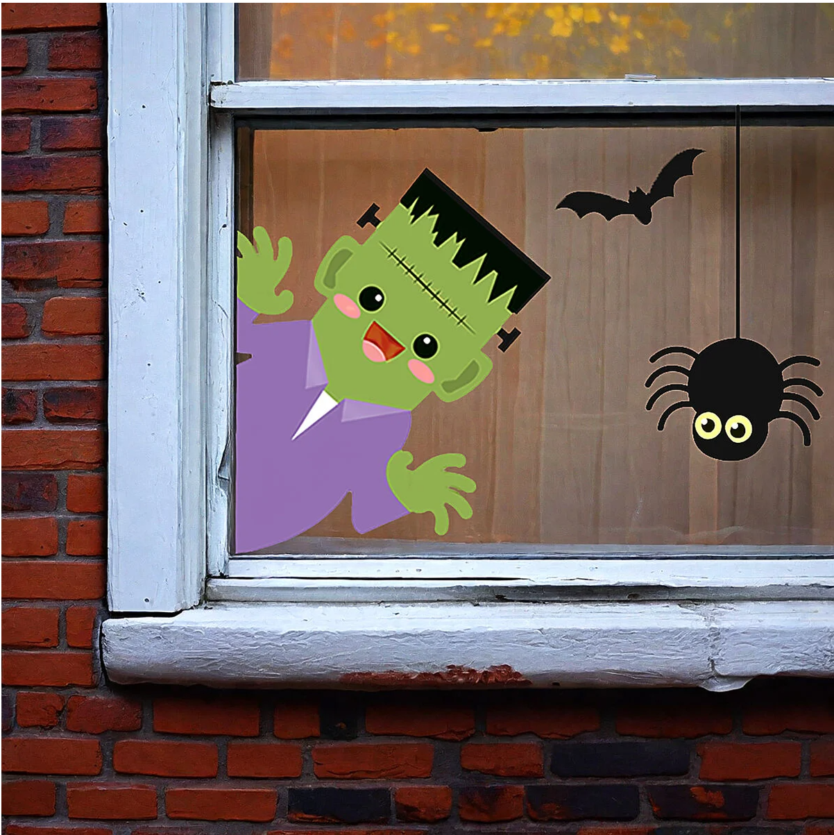 Conjunto de 35 autocolantes estáticos para janelas - Halloween