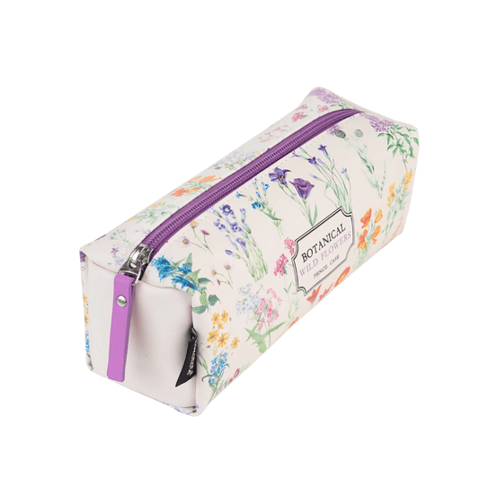 Estuche botánico de flores silvestres.