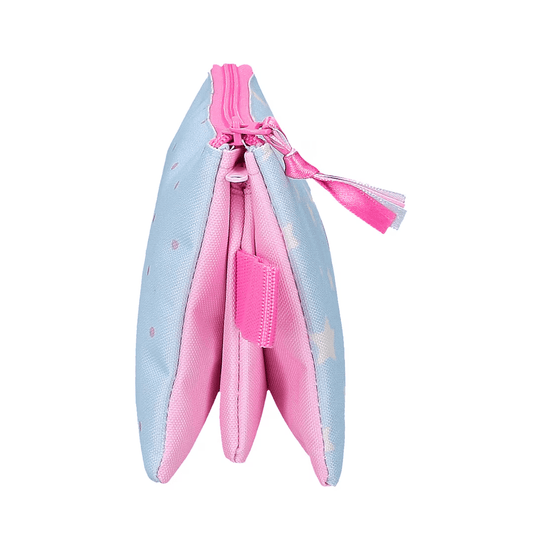 Estojo porta lápis triplo unicórnio - Papelaria Encantada