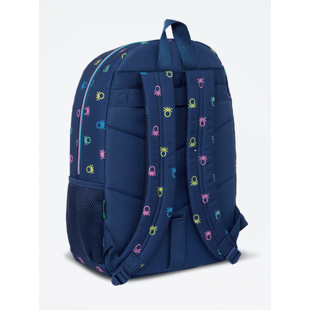 Mochila escolar Benetton 46cm Azul marino