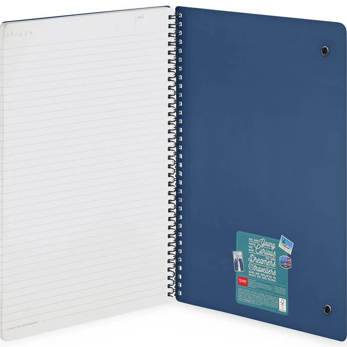 Caderno A4 Legami Espiral Maxi Travel Stickers