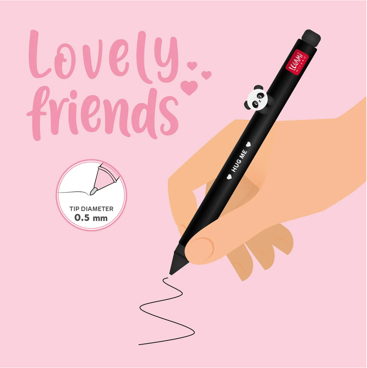 Caneta legami lovely friends - Panda