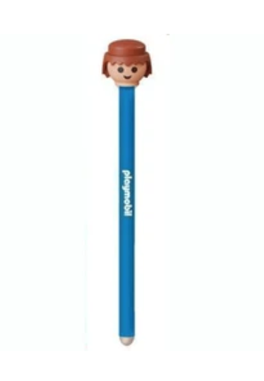 Conjunto Playmobil Menino - Estojo+caneta apagável+Borracha