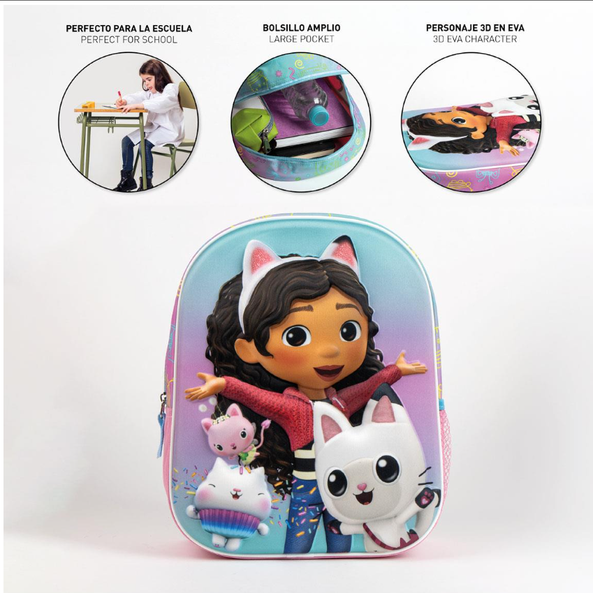 Mochila 3D Gabby Dollhouse 31cm Pre-escolar