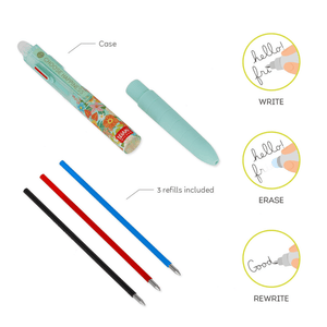 Caneta 3 cores apagável - Papelaria Encantada