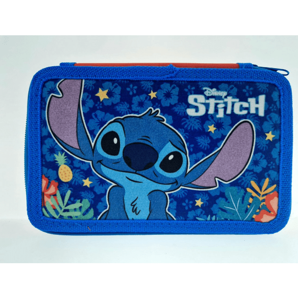 Estojo 2 compartimentos Stitch completo