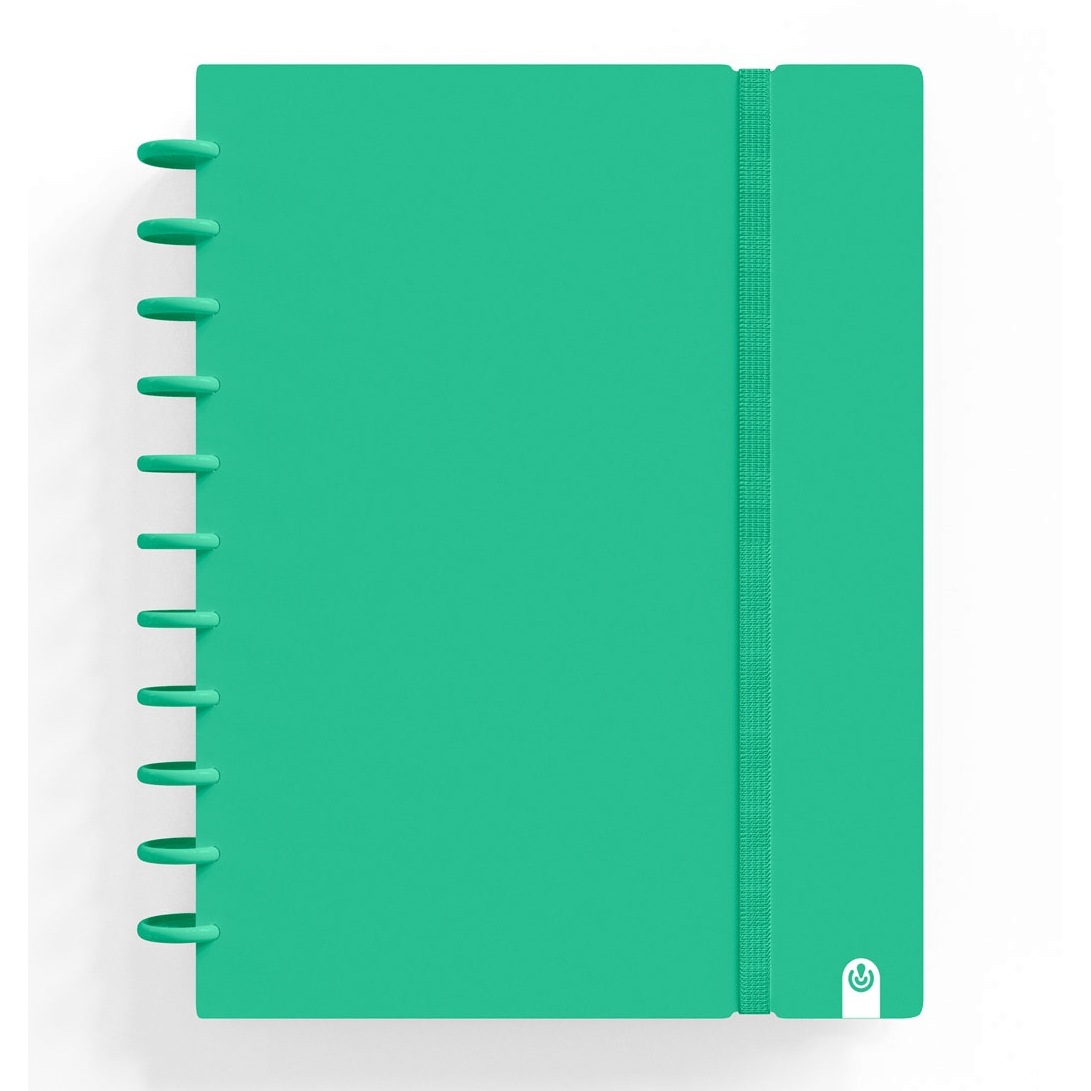 Caderno Ingeniox A4 Pautado 80fl 100g Foam C/Elastico Verde