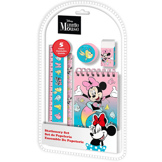 Conjunto de papelaria Minnie 5 peças