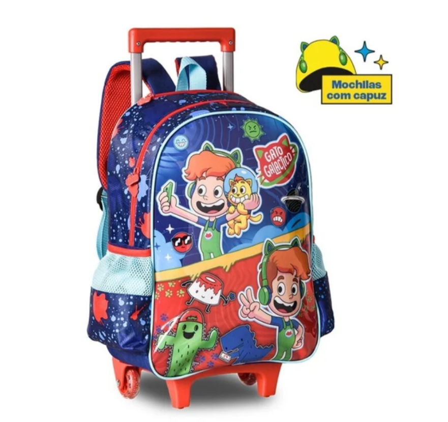 Conjunto Gato Galactico - Trolley+Lancheira+Estojo