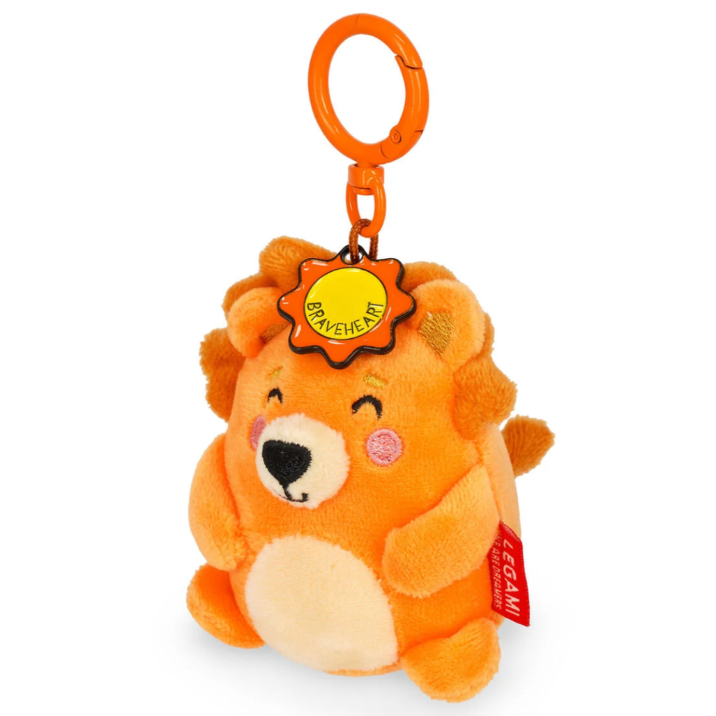 Porta-chaves de peluche leão - Pequeno e super macio!