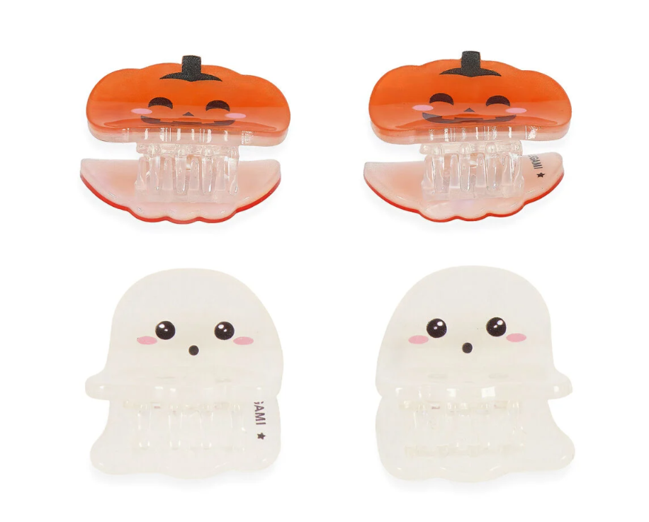 Conjunto de Halloween com quatro mini presilhas de cabelo Legami