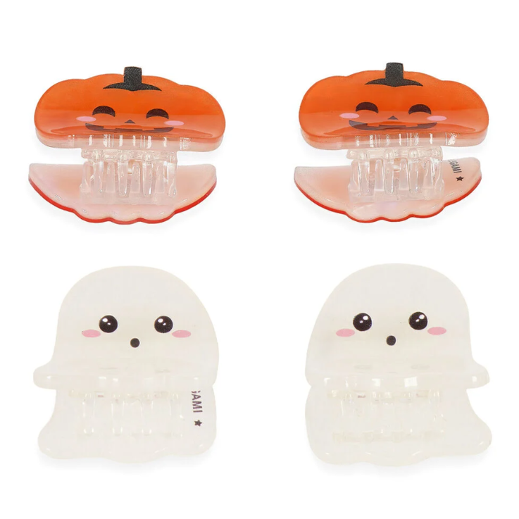 Conjunto de Halloween com quatro mini presilhas de cabelo Legami