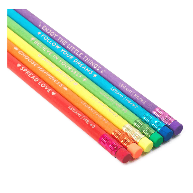 Conjunto de 6 lápis de grafite HB feitos de papel reciclado Legami