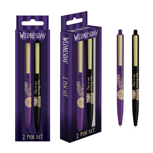Conjunto 2 canetas Wednesday nevermore