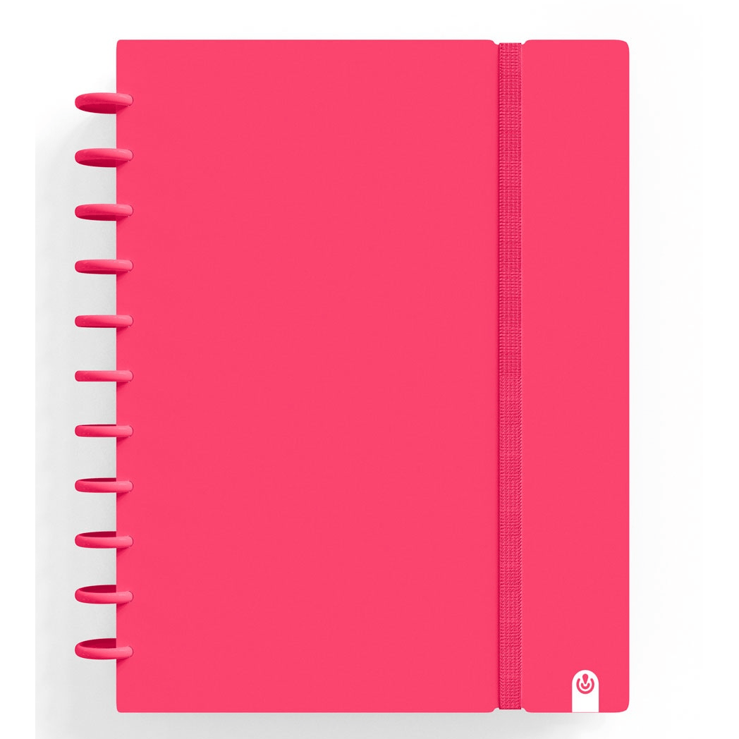 Caderno Ingeniox A4 Pautado 80fl 100g Foam C/Elastico Vermelho