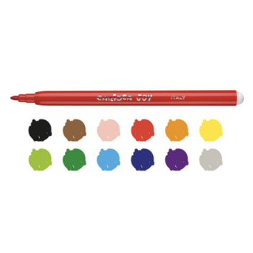 Canetas de feltro laváveis carioca joy blister c/12