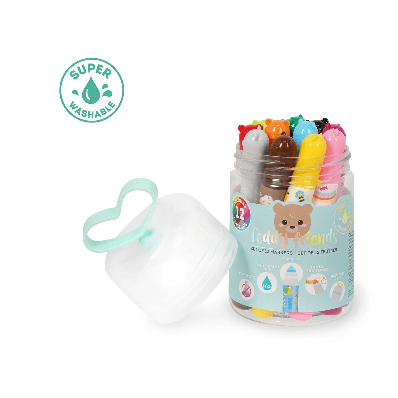 Conjunto 12 marcadores legami - Teddy Friends