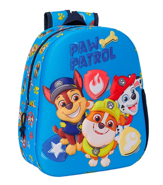 Mochila 3D patrulha pata pré-escolar