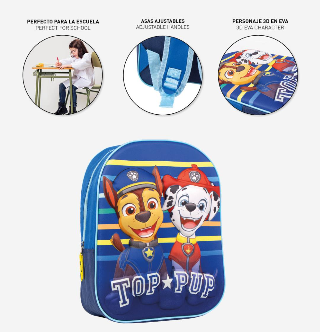 Mochila pré-escolar Patrulha pata