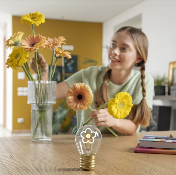 Candeeiro de mesa em forma de lâmpada Daisy Legami