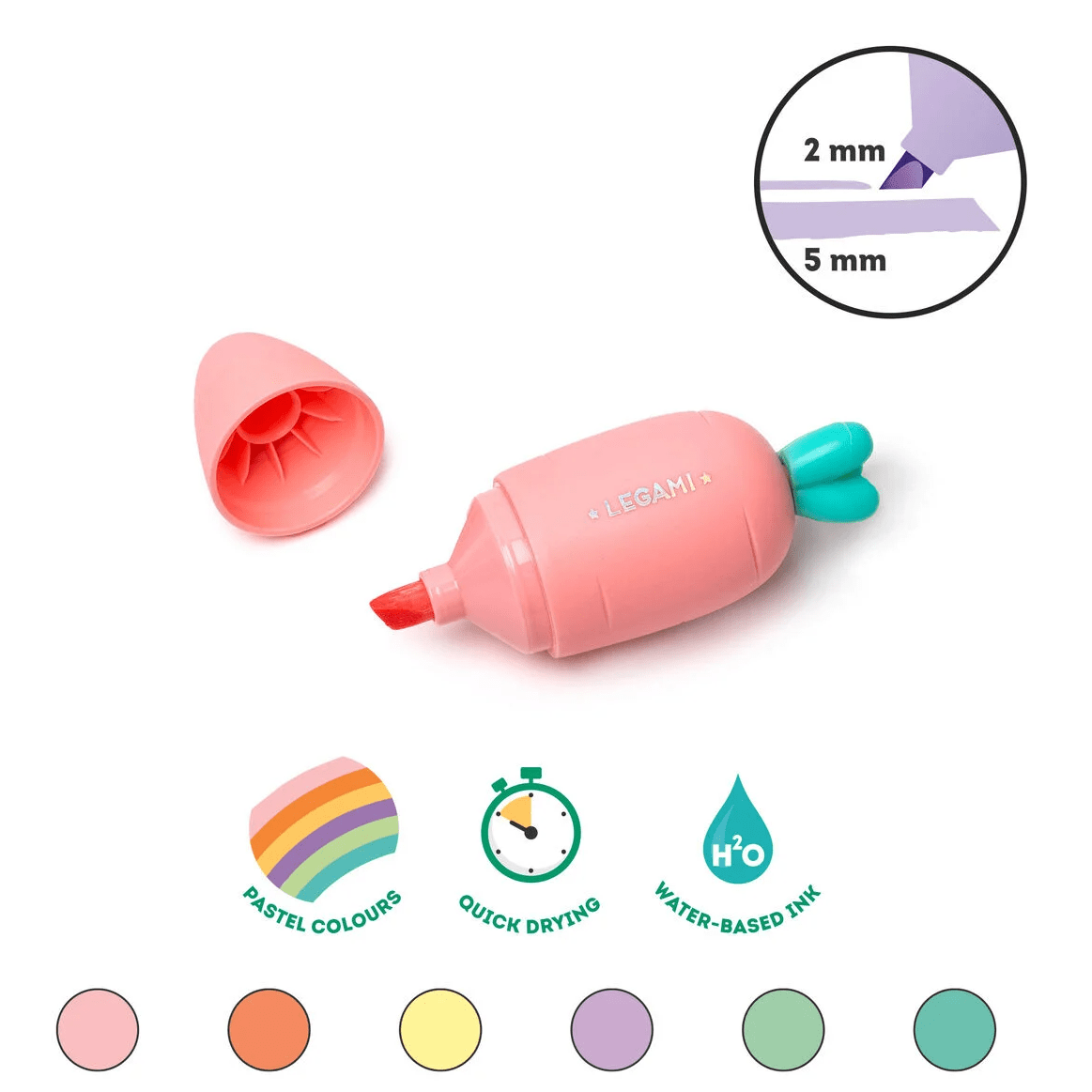 Conjunto de 6 sublinhadores Carrate team