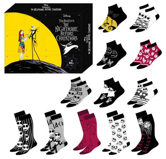 Conjunto 12 pares de meias Nightmare before christmas "Edição limitada"