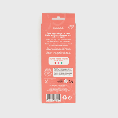 Conjunto de 3 Canetas Apagáveis Bo-Bo - Para Escrever Histórias Memoráveis Mr. Wonderful