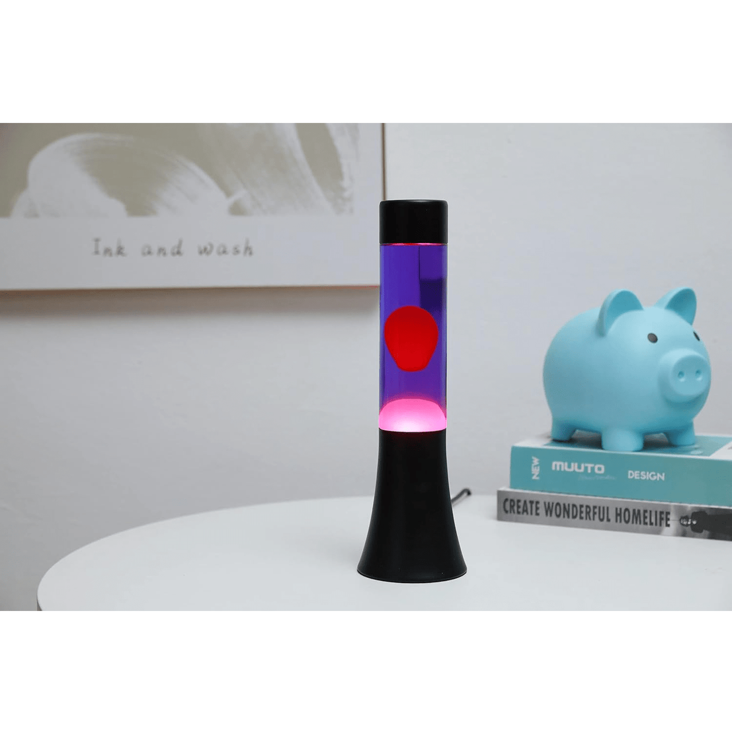 Candeiro Lava 30CM Rosa