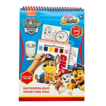 Livro de pintar com aguarelas Patrulha Pata