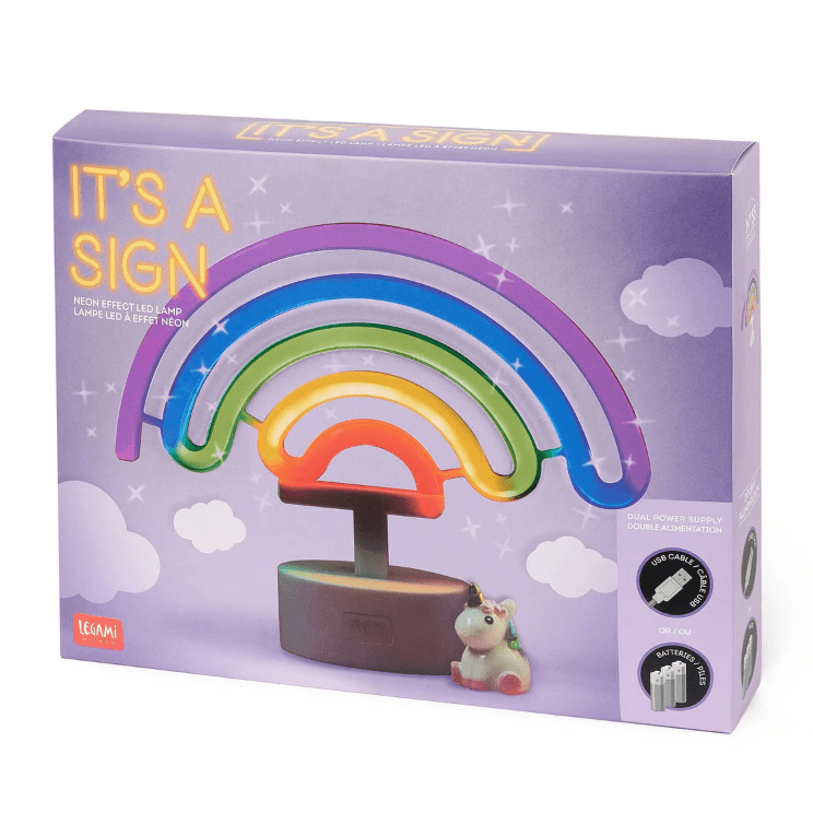 Lâmpada LED com efeito neon Arco-Íris Legami