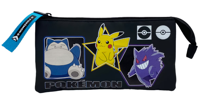 Estojo triplo Pokemon