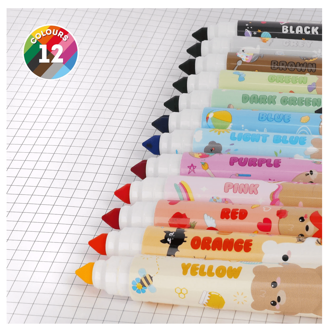 Conjunto 12 marcadores legami - Teddy Friends