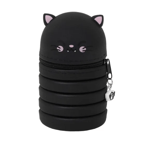 Estojo extensível em silicone - Gato preto Mr Wonderful