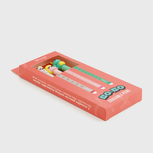 Conjunto de 3 Canetas Apagáveis Bo-Bo - Para Escrever Histórias Memoráveis Mr. Wonderful