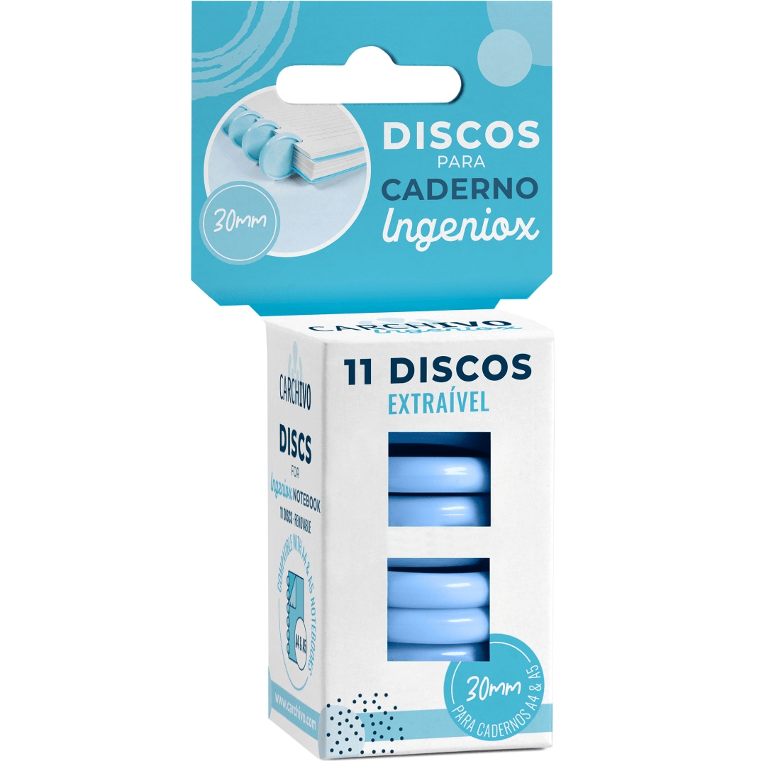 Discos P/ cadernos Ingeniox Azul