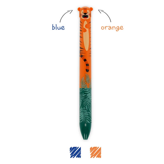 Caneta Esferográfica 2 cores Tigre - Click&Clack