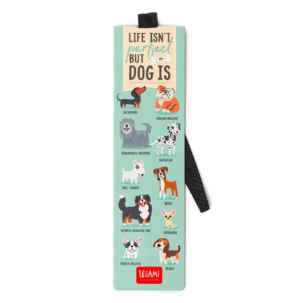 Marcador de livro com elástico Paixão por cães Legami