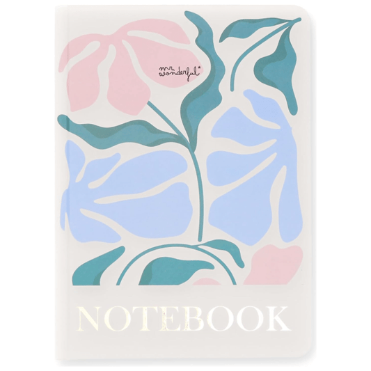 Notebook A5 Mr. Wonderful estampado flores Pautado