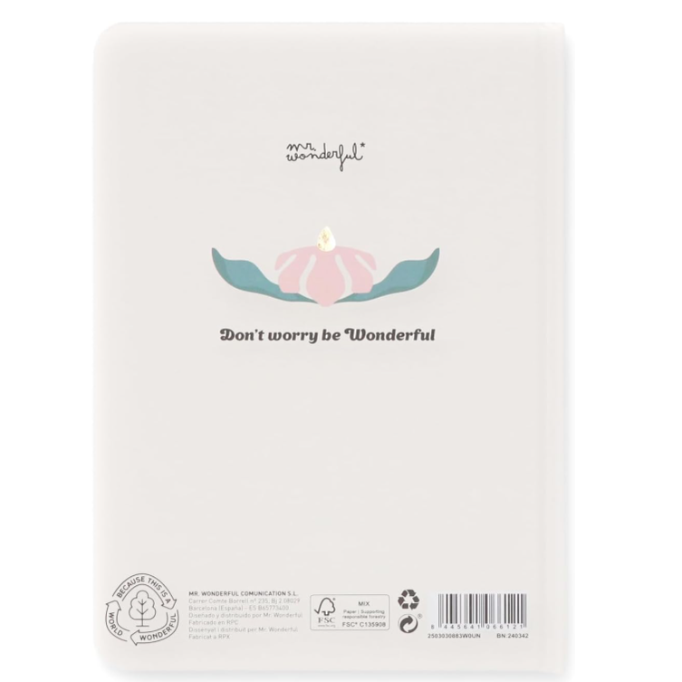 Notebook Mr. Wonderful estampado flores