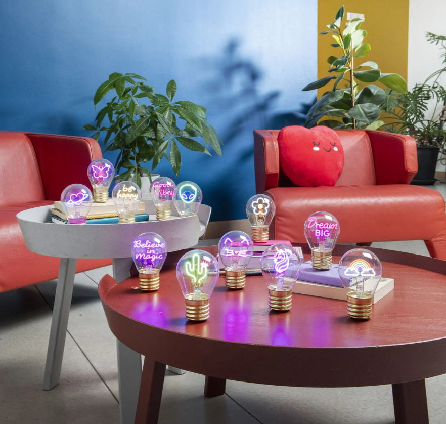 Candeeiro de mesa em forma de lâmpada Be happy Legami