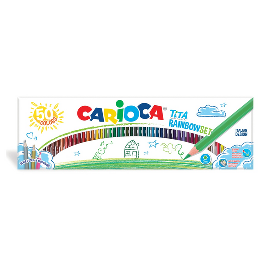 Lápis de cor carioca tita rainbow set Cx50