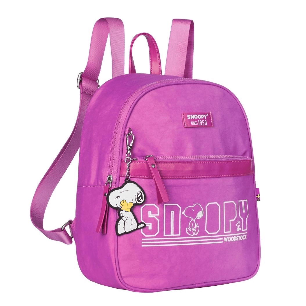 Mochila casual Snoopy Lilás