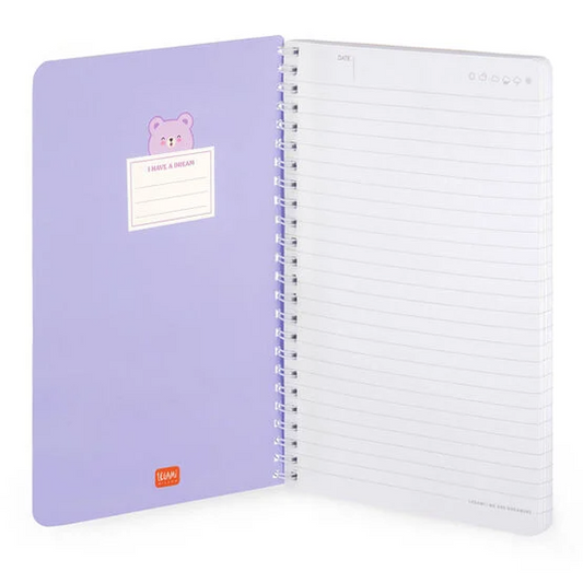 Caderno Legami A5 Espiral linhas - Teddy Bear