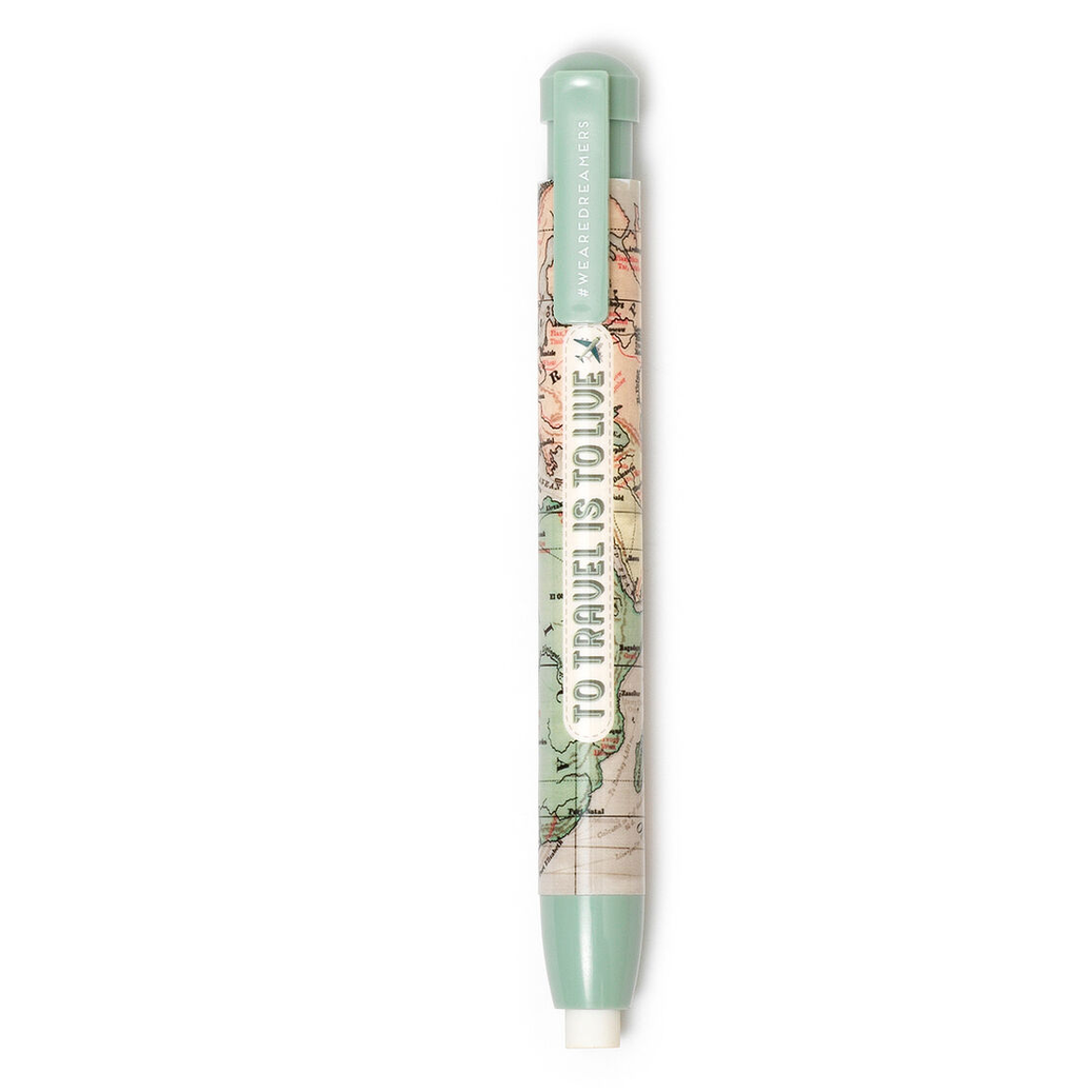 Borracha em formato caneta com cheiro a mirtilo - Papelaria Encantada