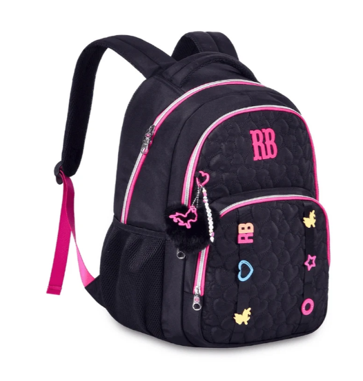 Conjunto Rebecca Bonbon Preto - Mochila+Lancheira+Estojo