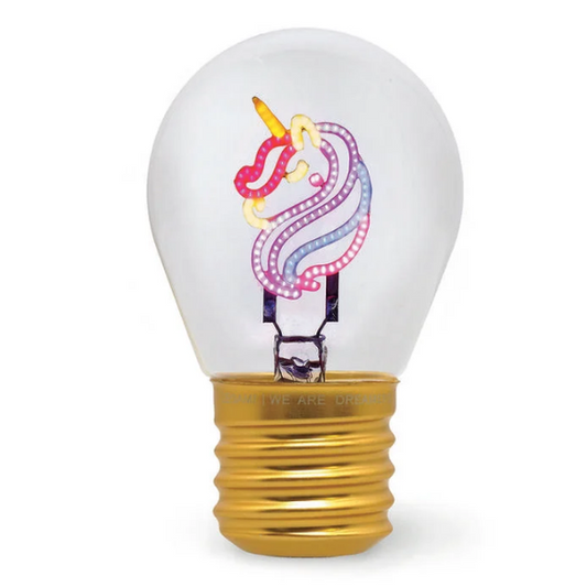 Candeeiro de mesa em forma de lâmpada Unicornio Legami