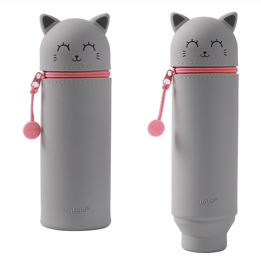 Estojo silicone itotal gato cinzento