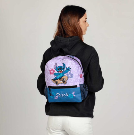 Mochila Lilás Skate Doce Lilo e Stitch