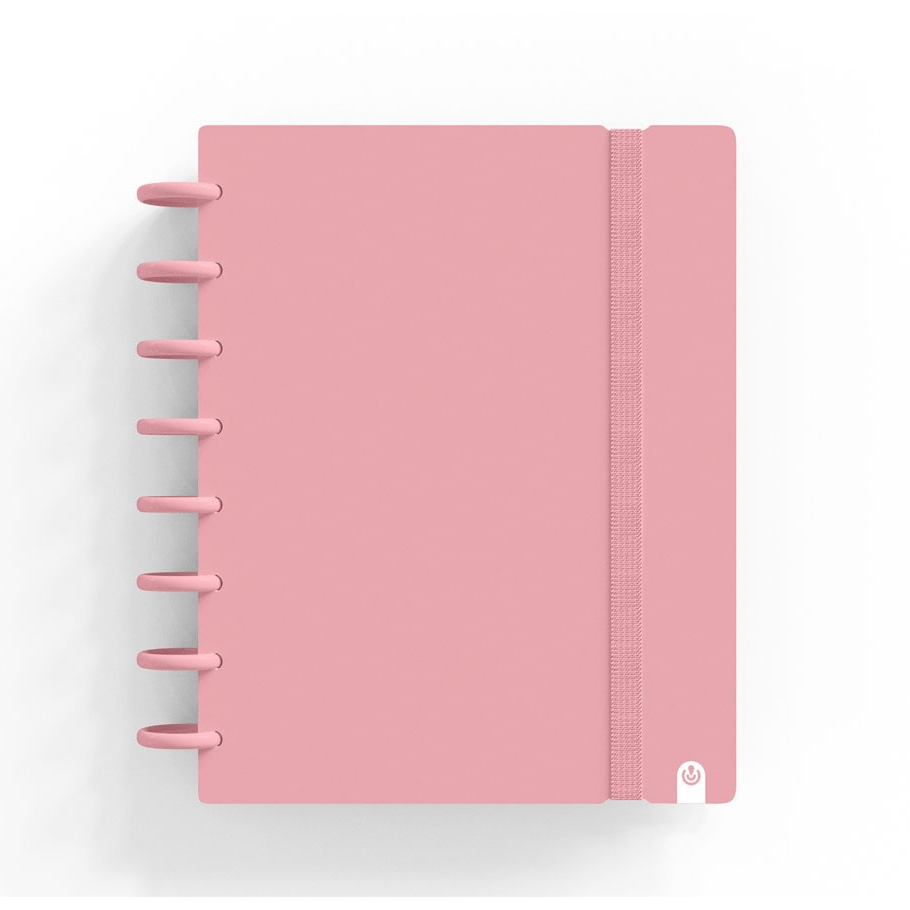 Caderno Ingeniox A5 Pautado 80fl 100g Foam C/Elastico Rosa Pastel